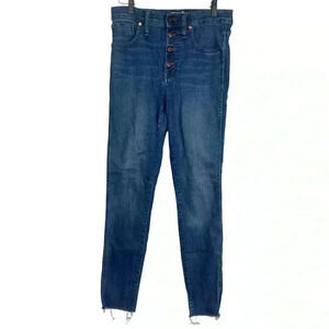 Madewell 10 inch high-rise skinny raw hem size 27